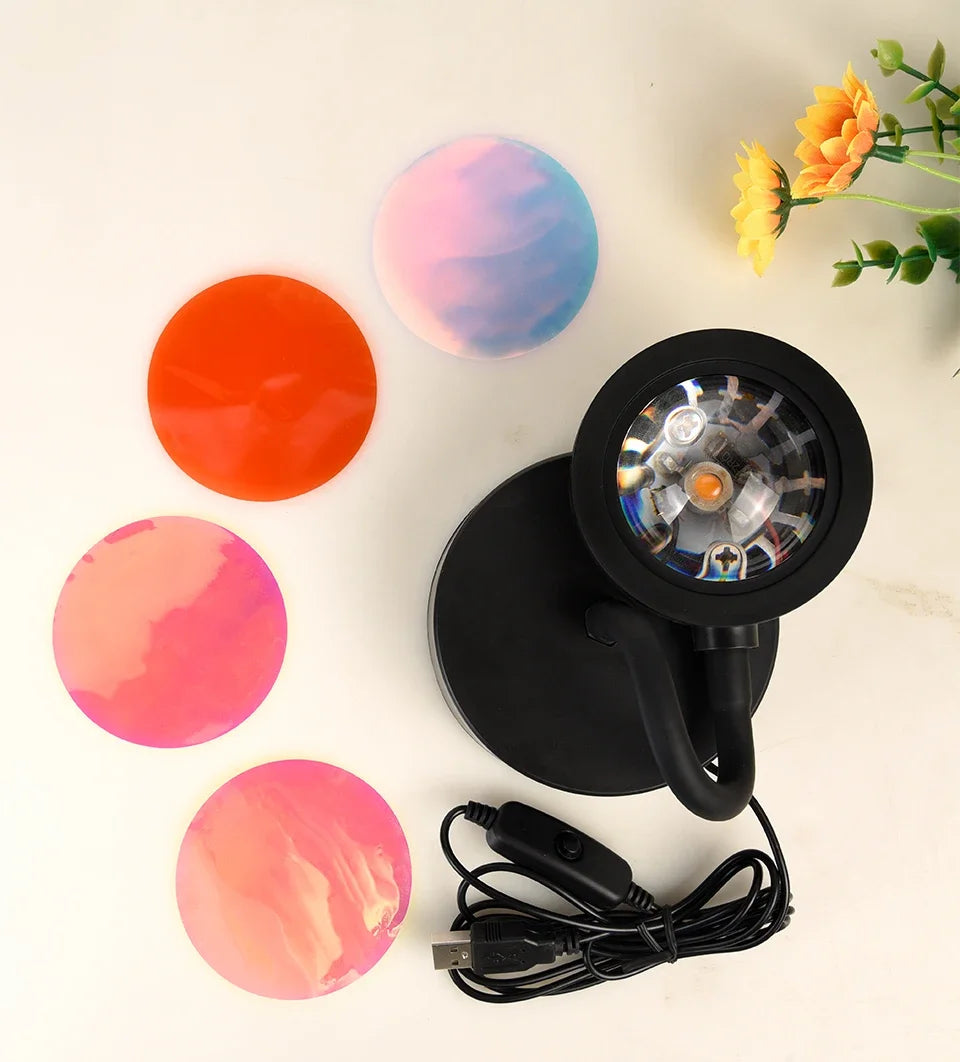 Lampe Sunset LED – Crée une Ambiance Coucher de Soleil Chez Toi