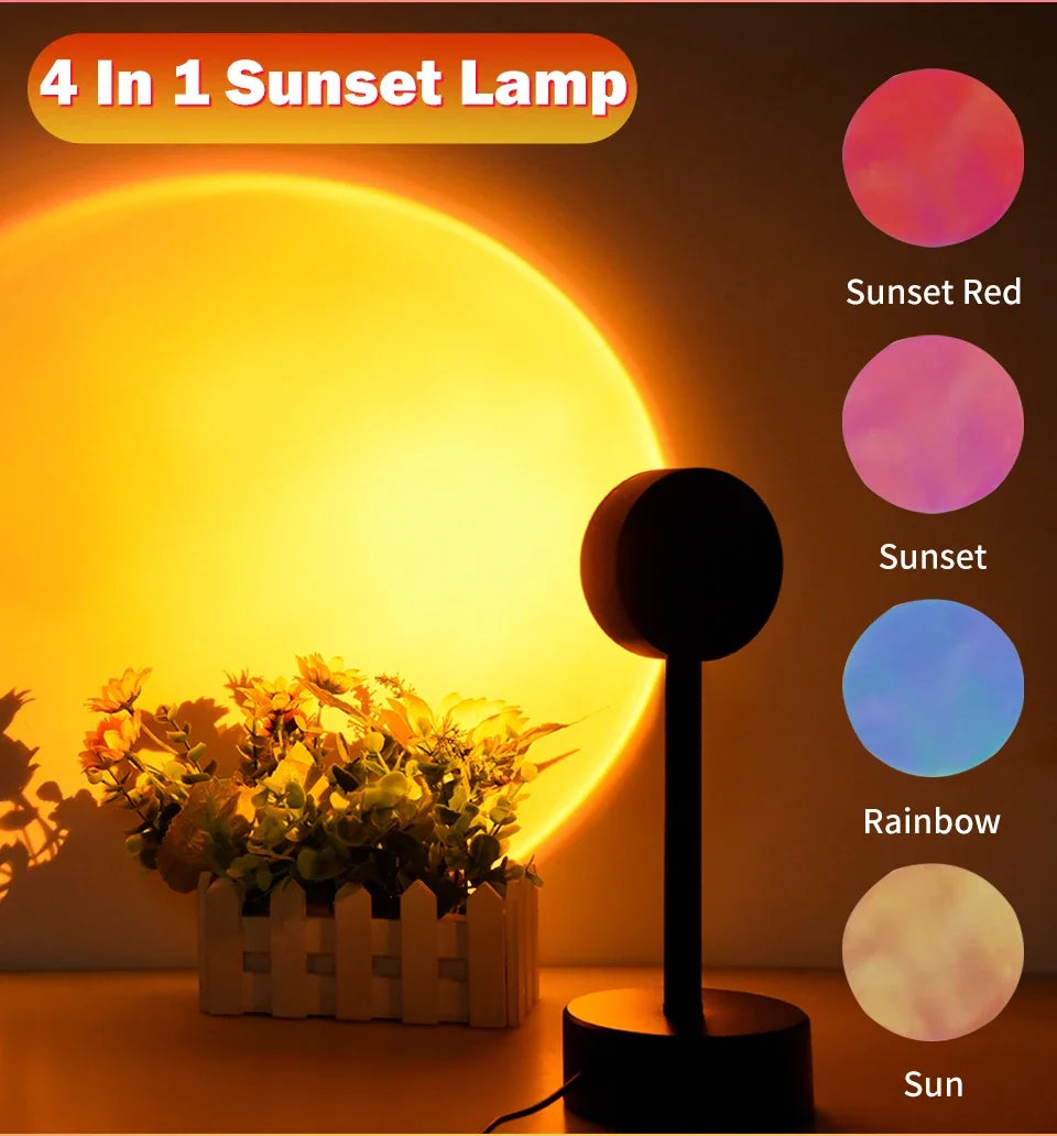 Lampe Sunset LED – Crée une Ambiance Coucher de Soleil Chez Toi